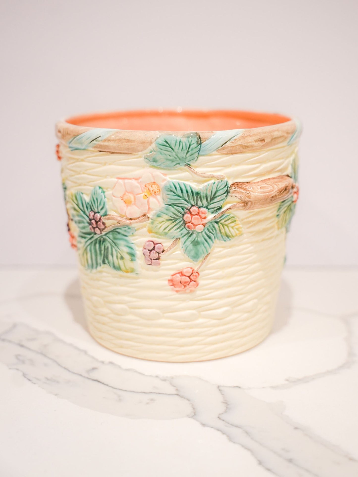 1980s Majolica Planter
