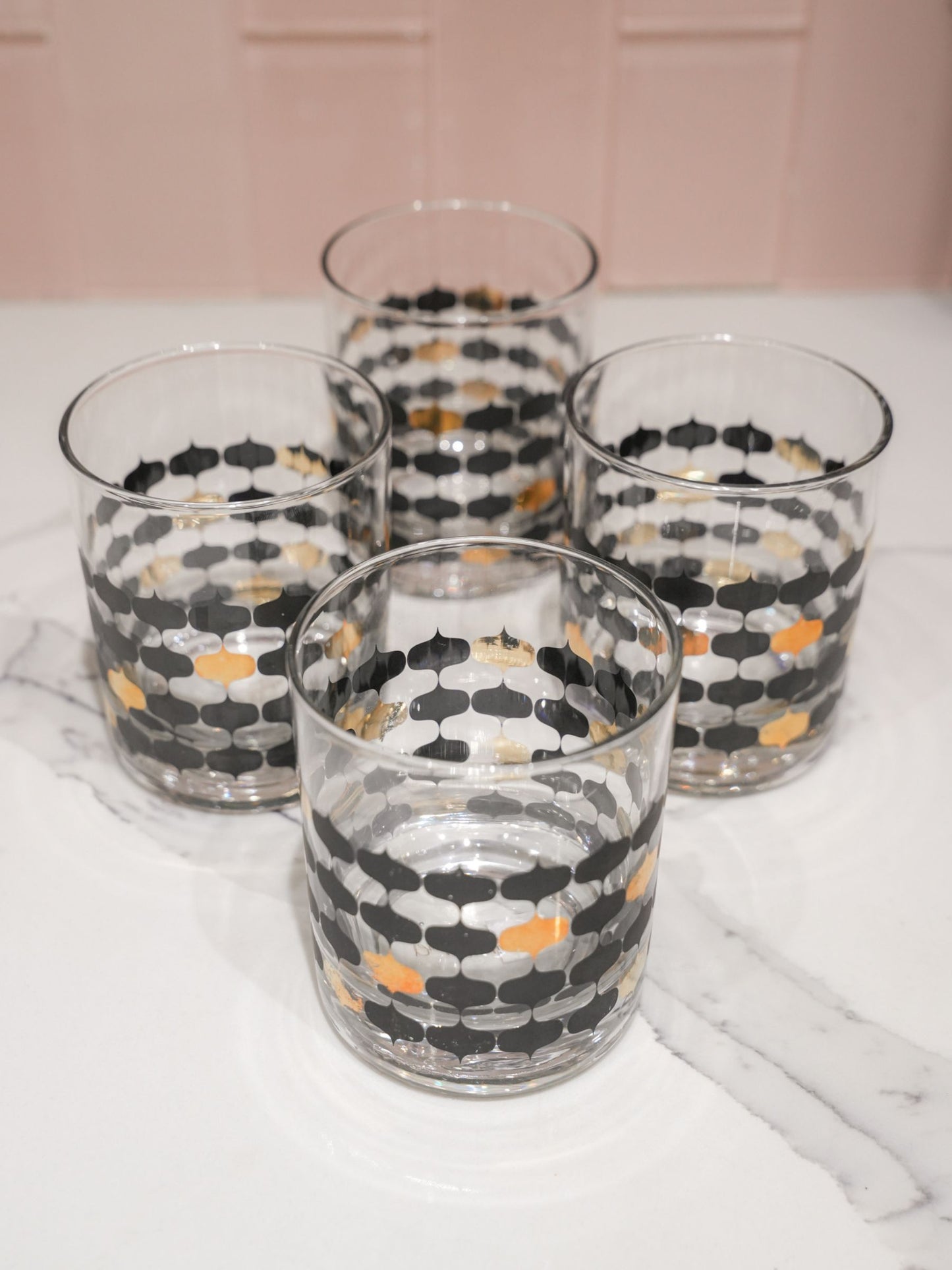 Black and Gold Set of Tumblers