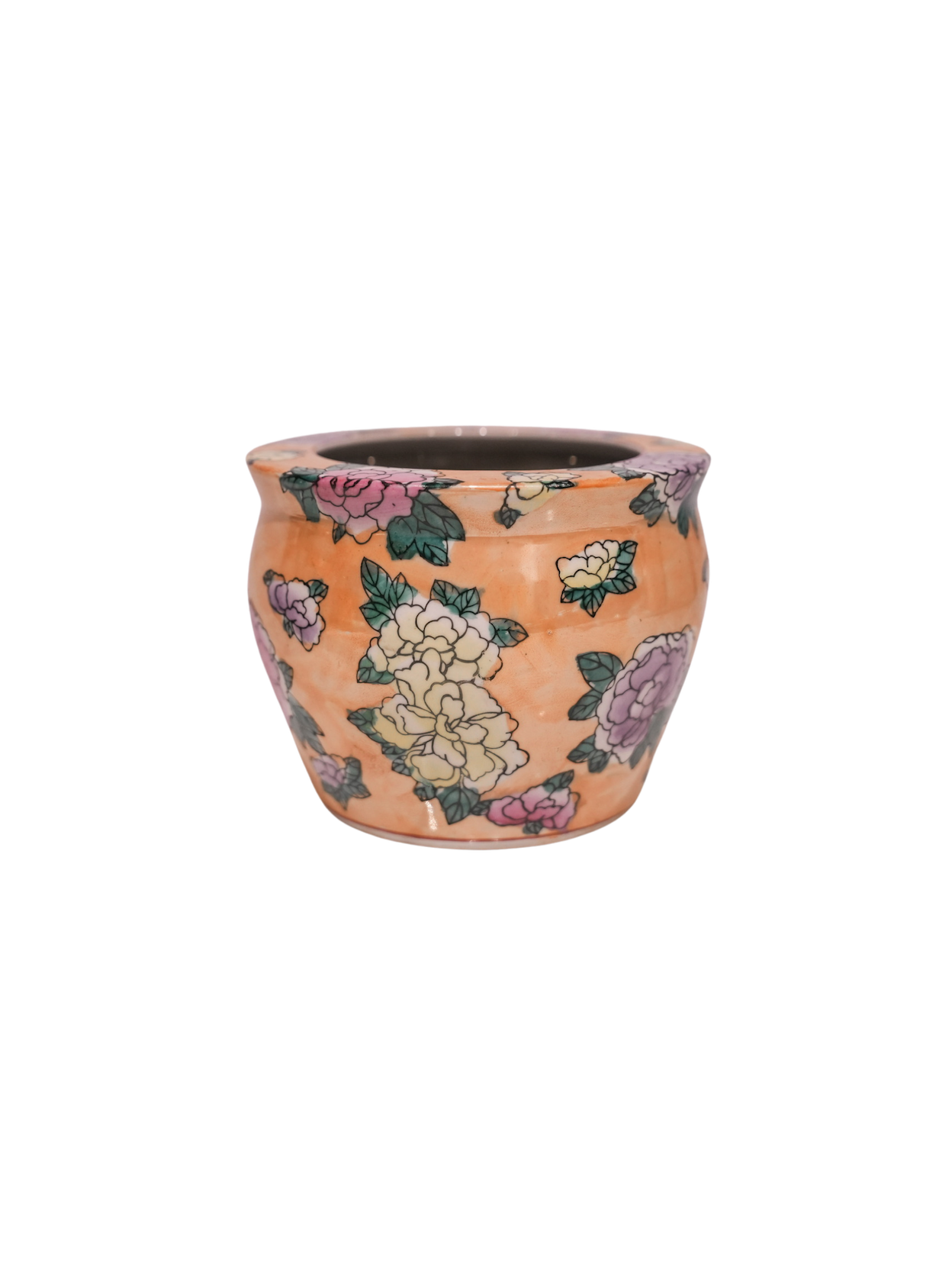 Orange Asian Inspired Vase/Planter
