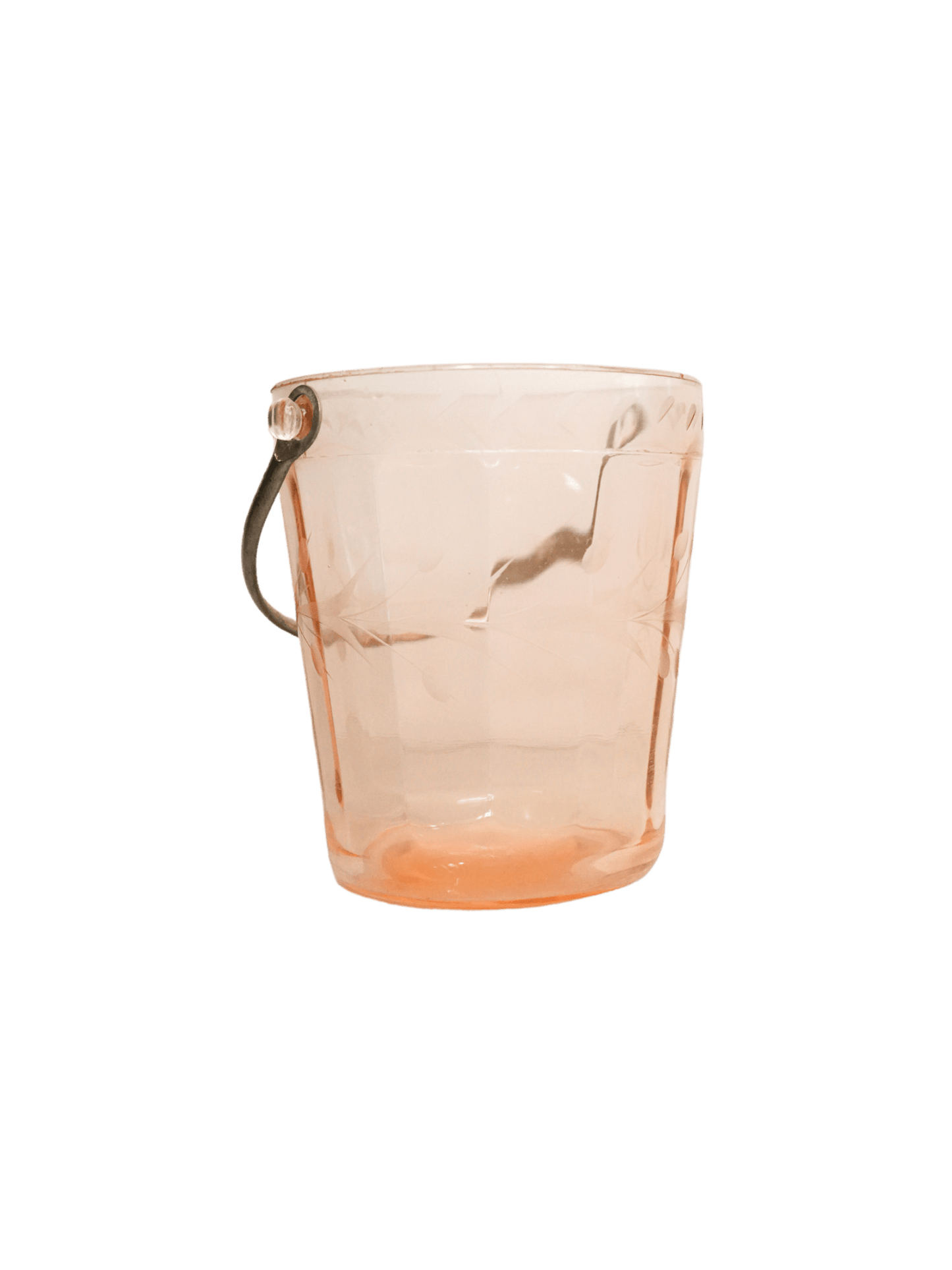 Rose Etched Vintage Ice Bucket