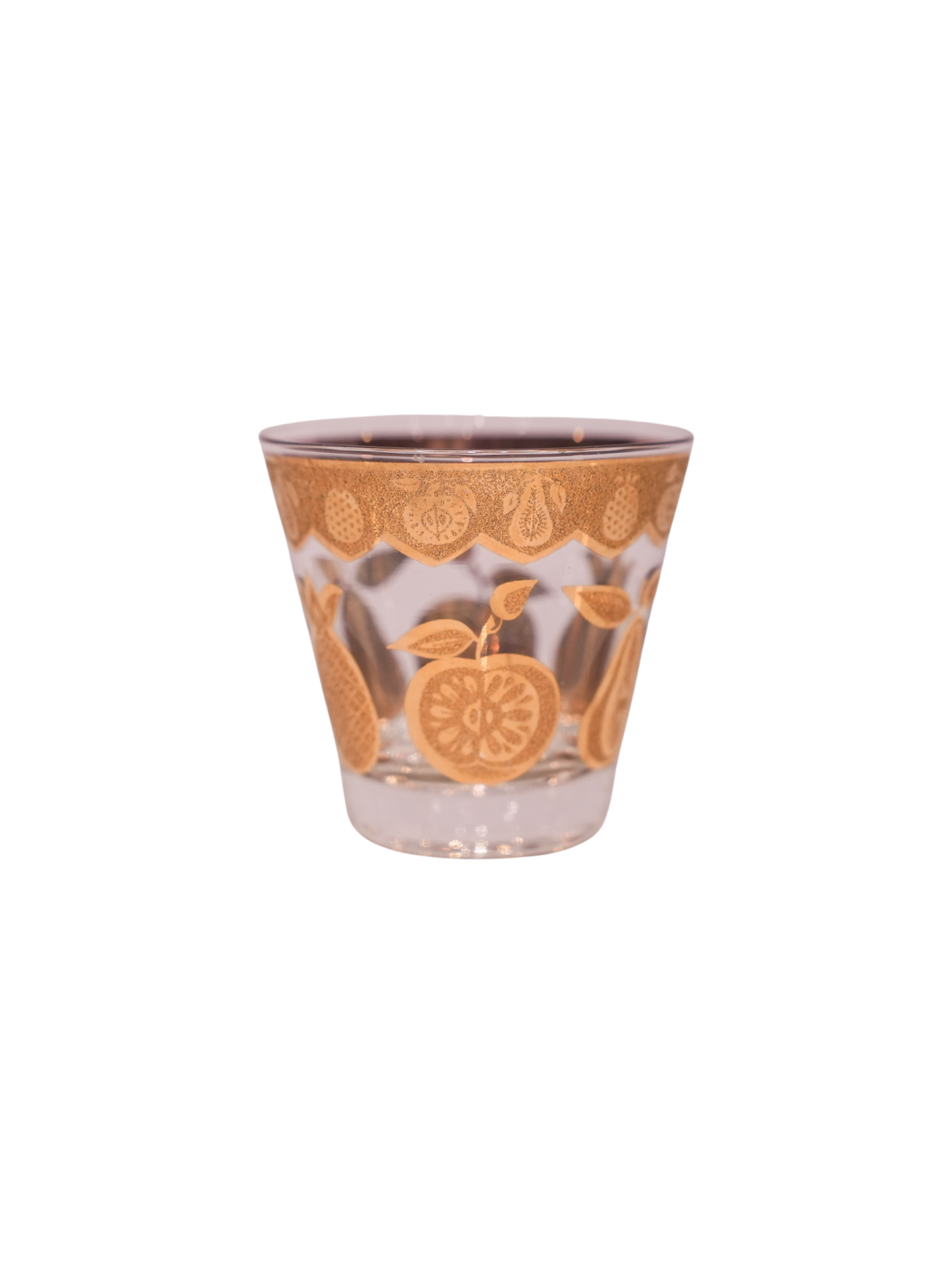 Small Culver Gold Fruit-Inspired Glasses - Set of Four