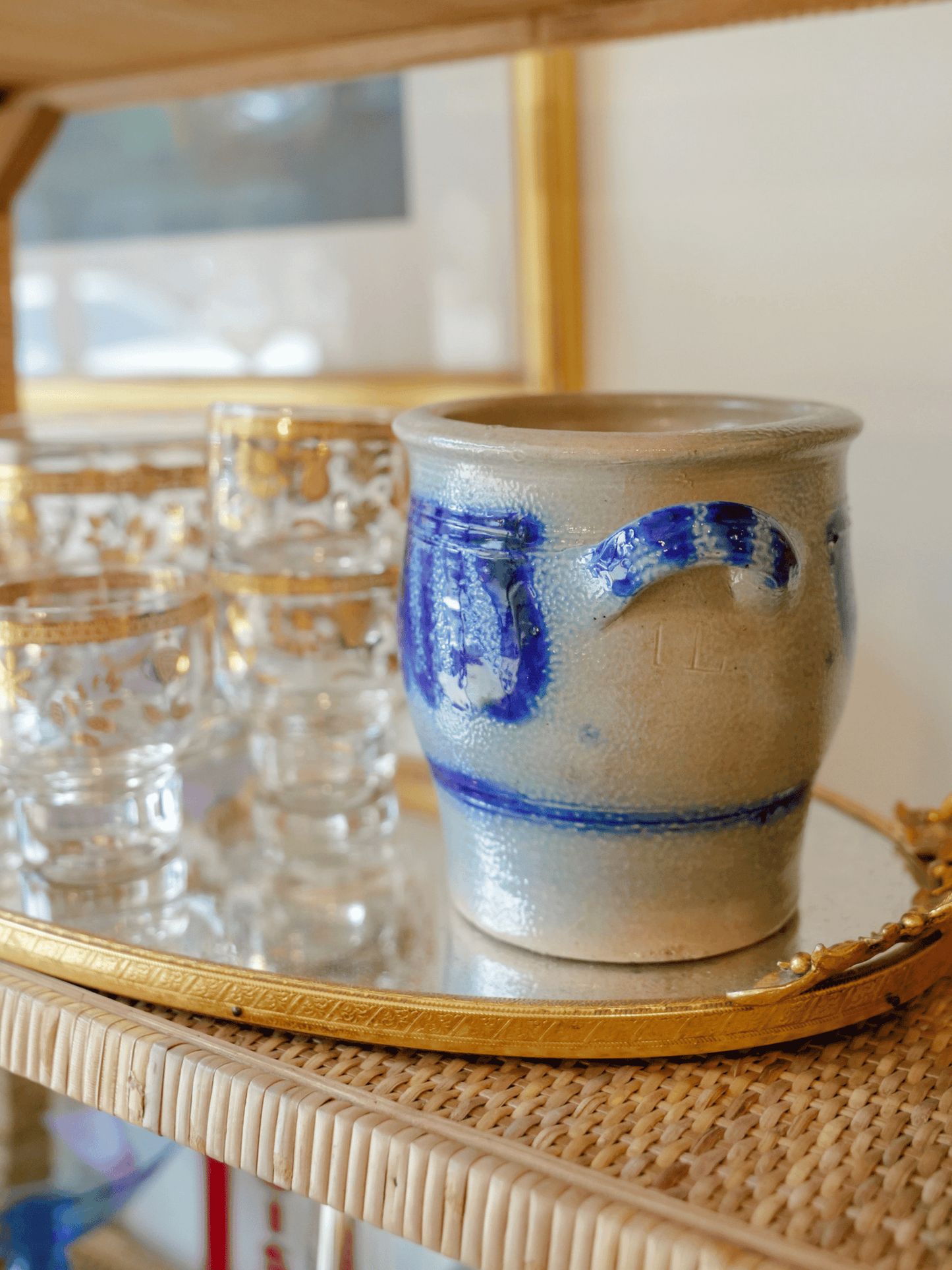 Vintage Blue and White Vase