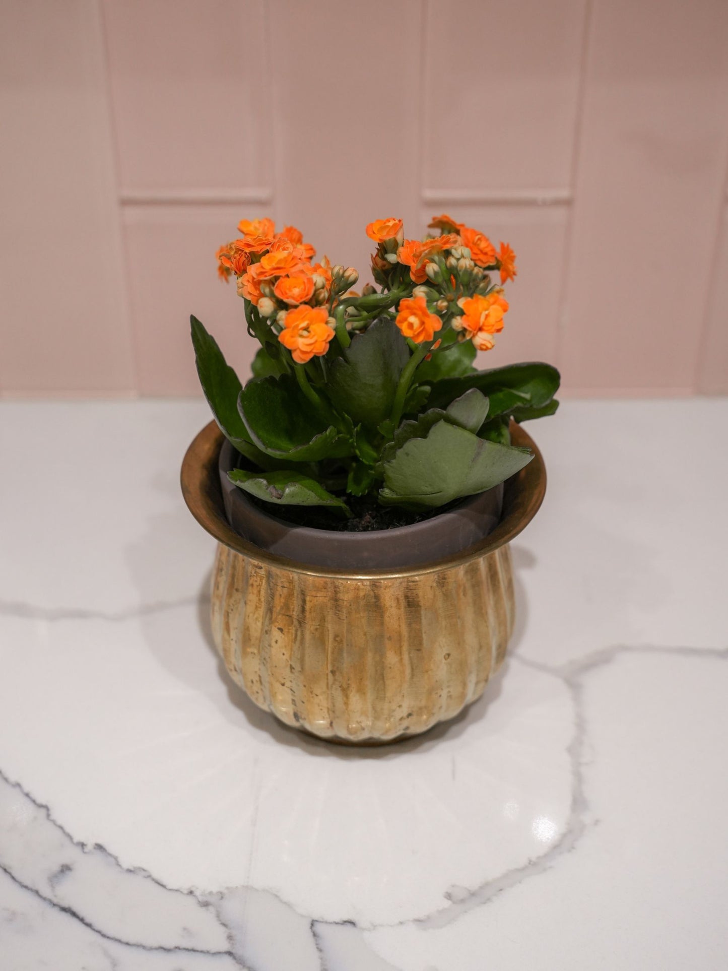 Vintage Brass Planter