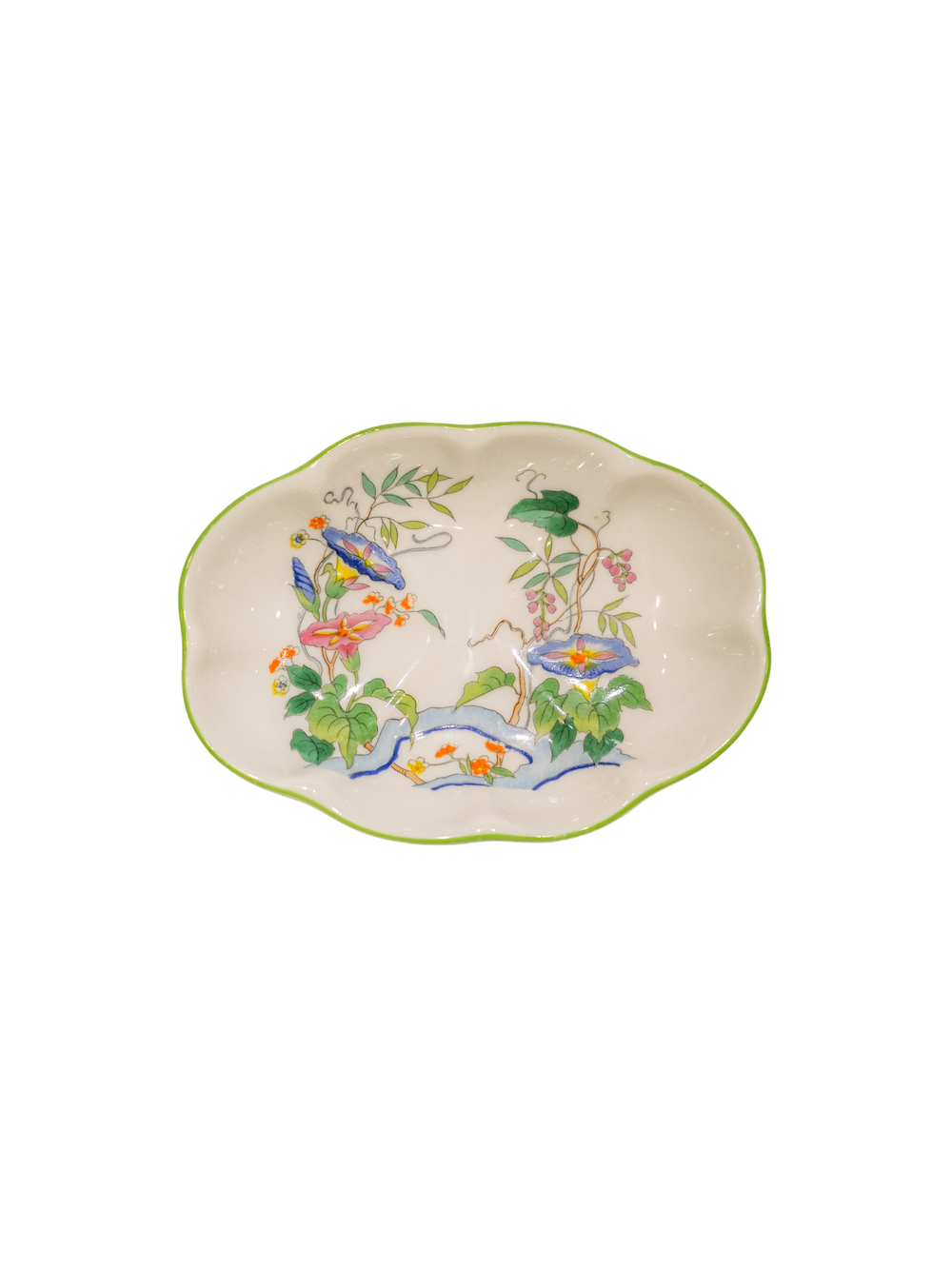 Vintage China "Morning Glory" Pattern Dish