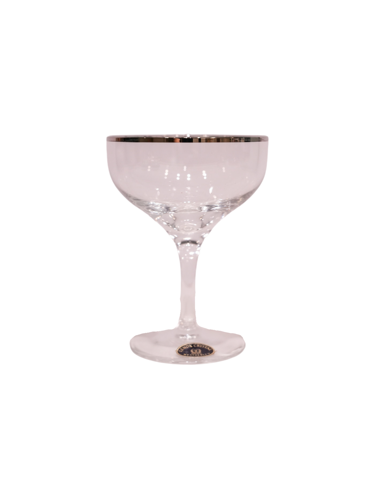Vintage Lennox Coupes with Silver Rim - Set of Four