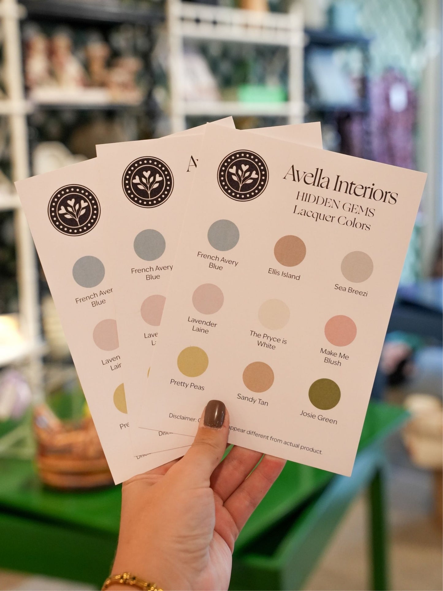 Hidden Gems Color Card