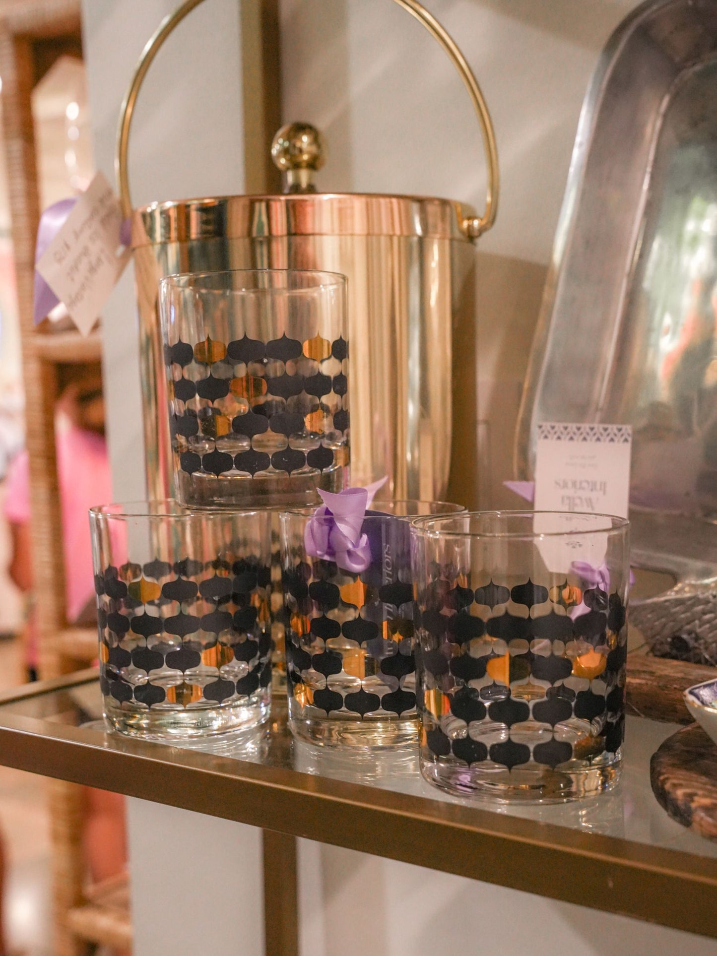Black and Gold Set of Tumblers