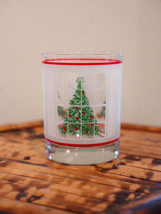 Christmas Tree Glasses with Frosting