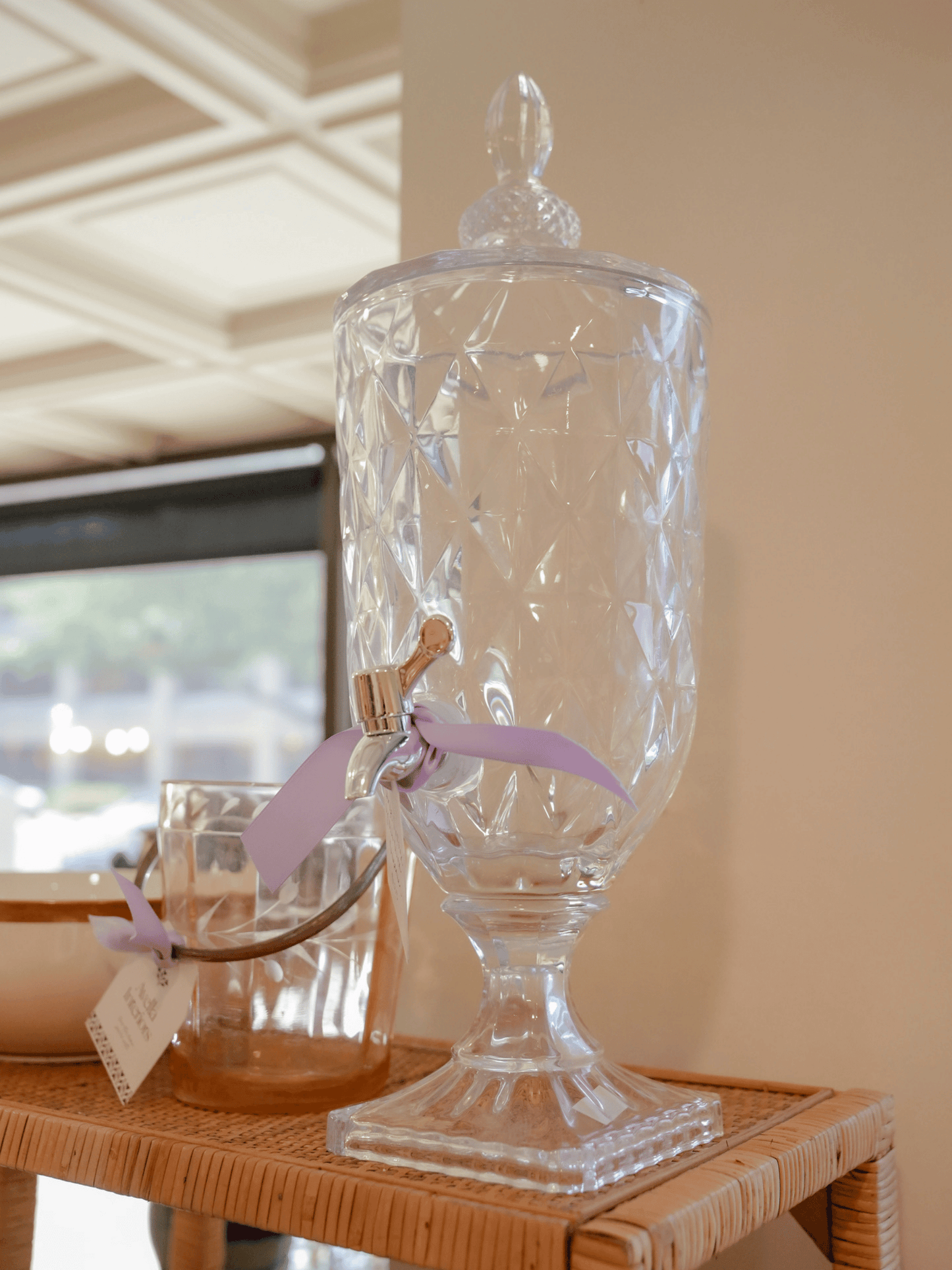Large Vintage Glass Drink Dispenser