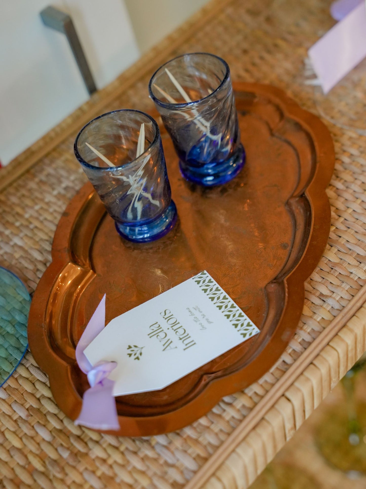 Small Copper Scalloped Tray
