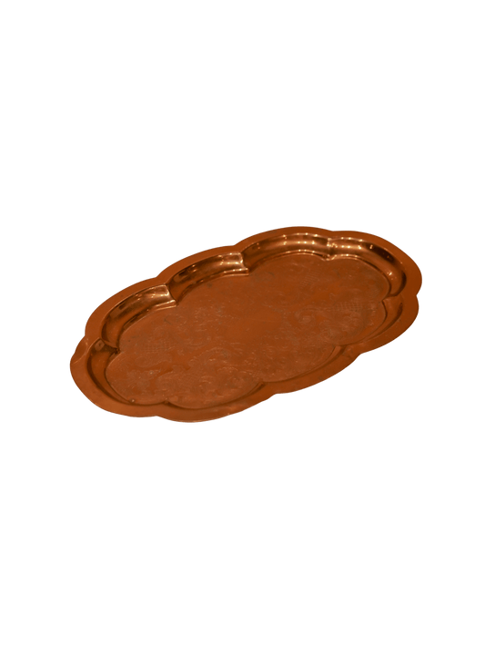 Small Copper Scalloped Tray