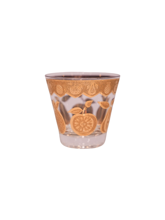 Small Culver Gold Fruit-Inspired Glasses - Set of Four