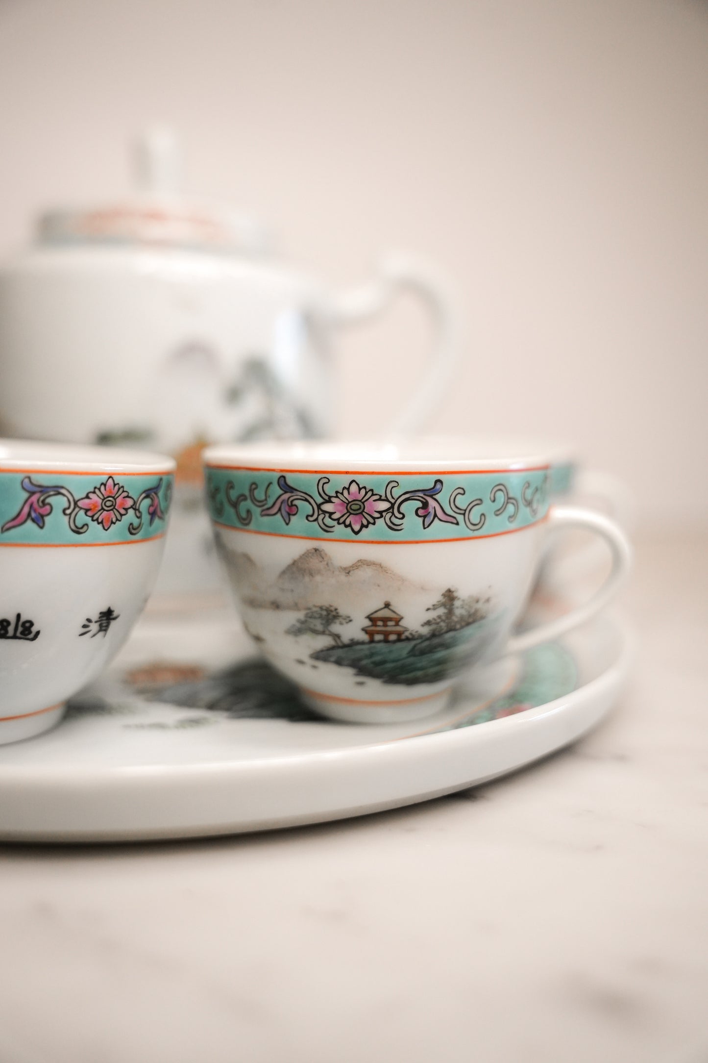Vintage Chinese 6 Piece Tea Set