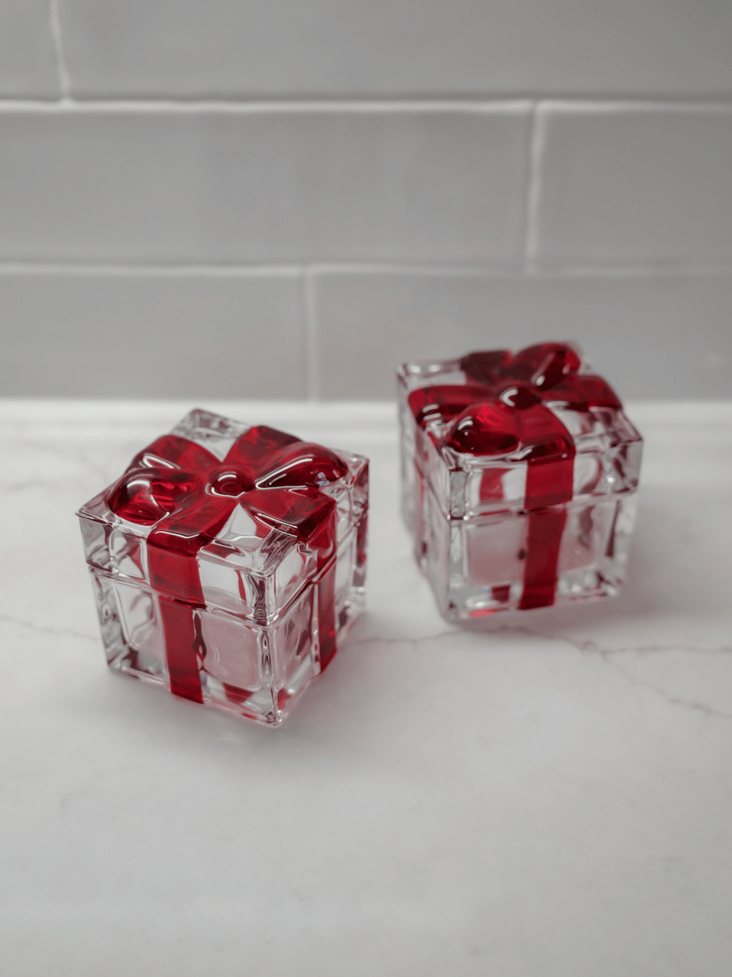 Trinket Box with Red Bow