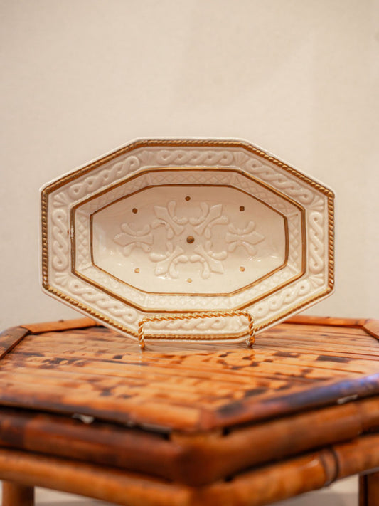 Vintage Fitz and Floyd Snowflake Dish