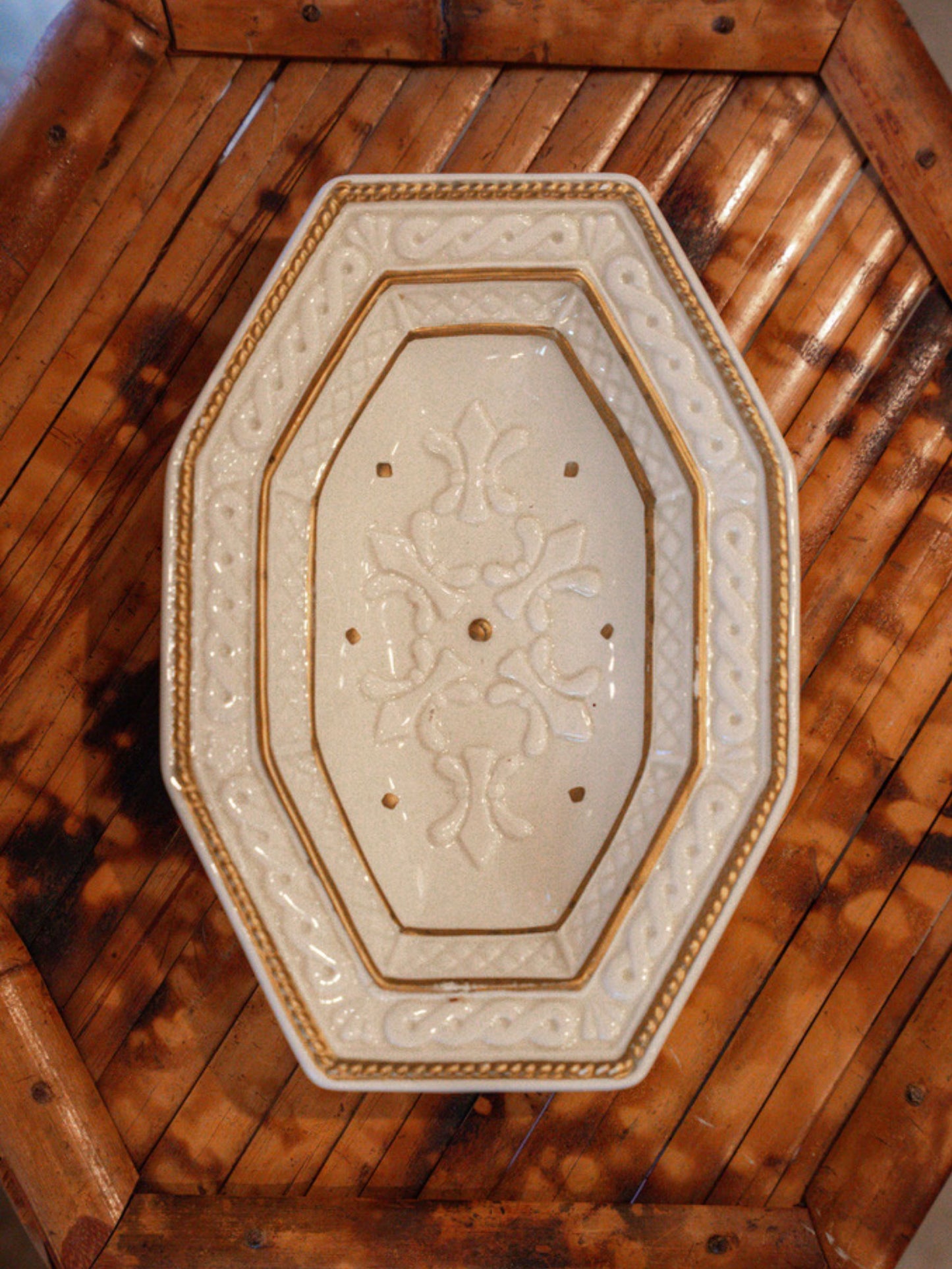 Vintage Fitz and Floyd Snowflake Dish