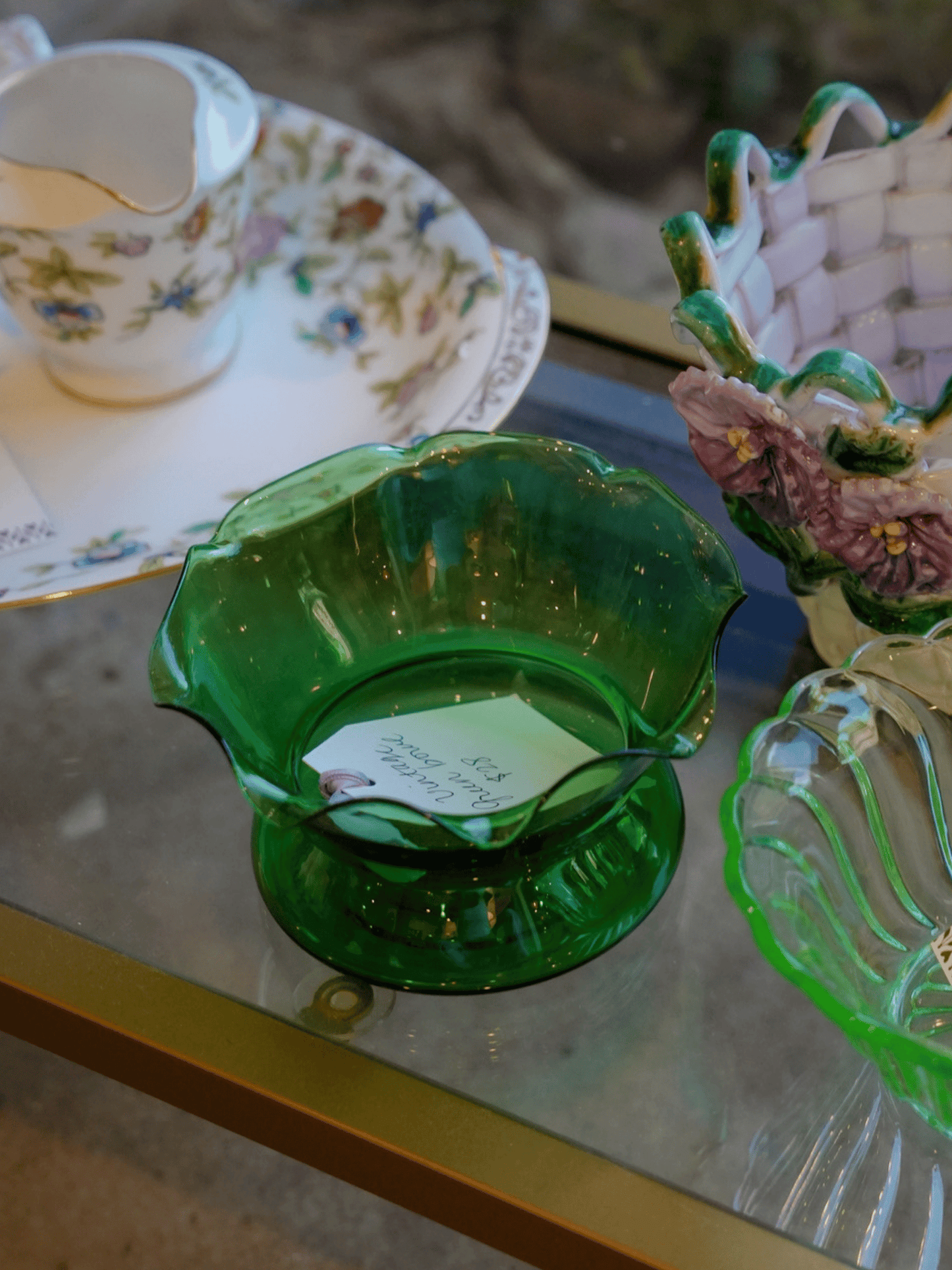 Vintage Green Bowl