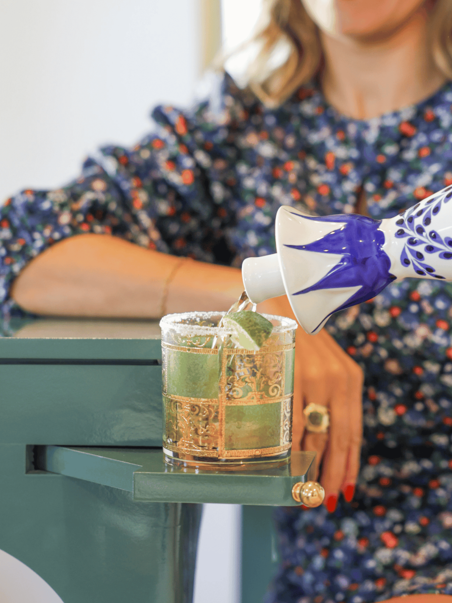 Vintage Green Culver Glasses