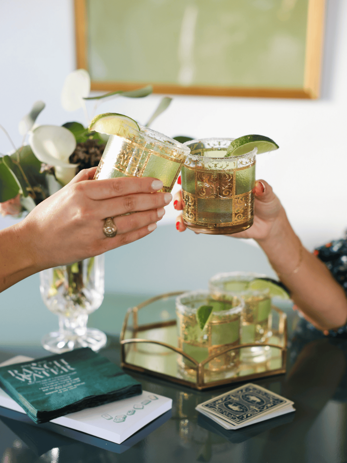 Vintage Green Culver Glasses