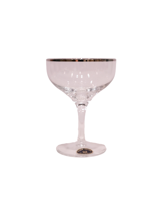 Vintage Lennox Coupes with Silver Rim - Set of Four