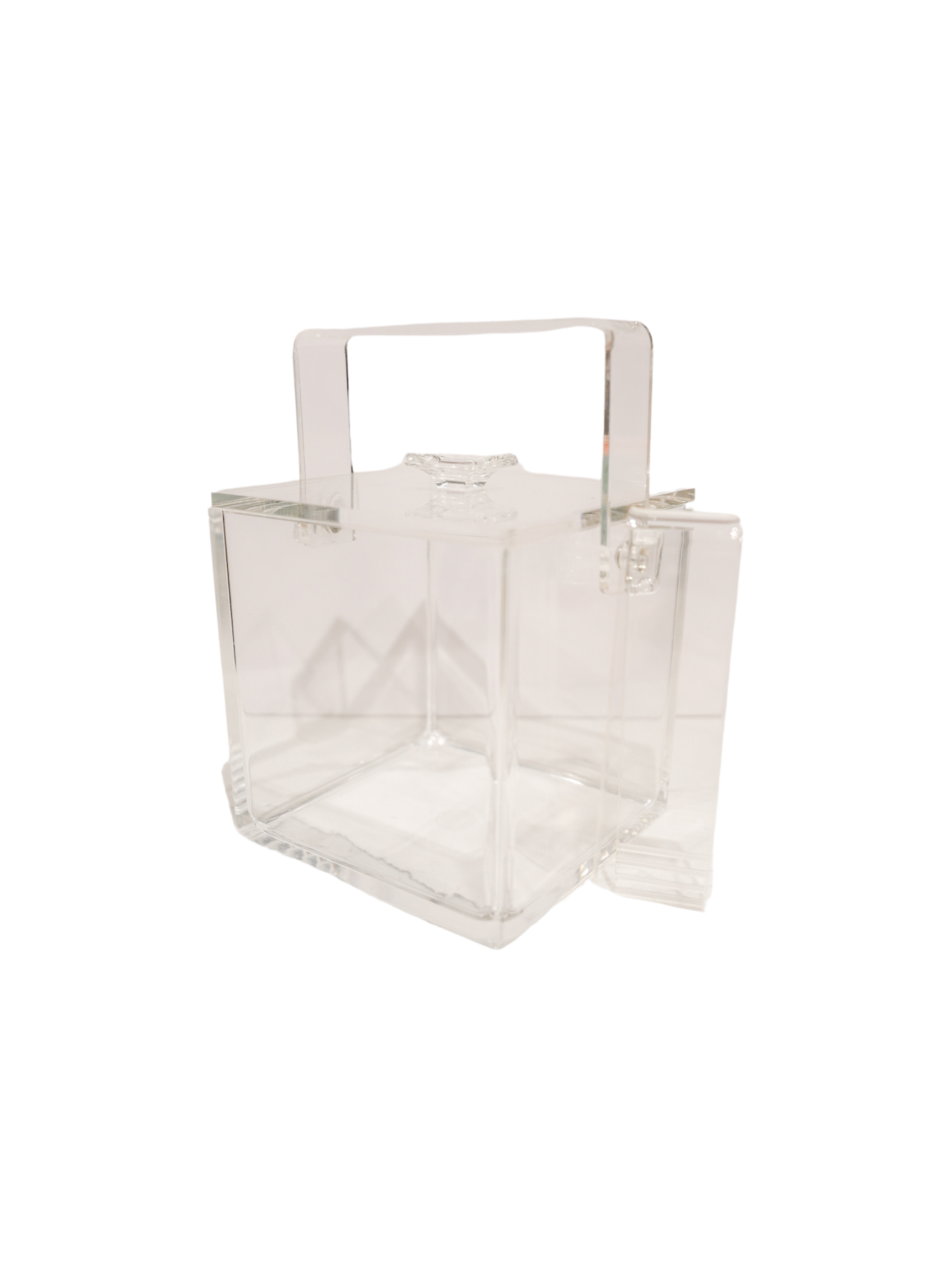Vintage Lucite Ice Bucket with Tongs