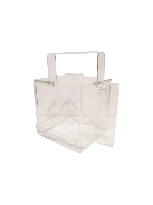Vintage Lucite Ice Bucket with Tongs