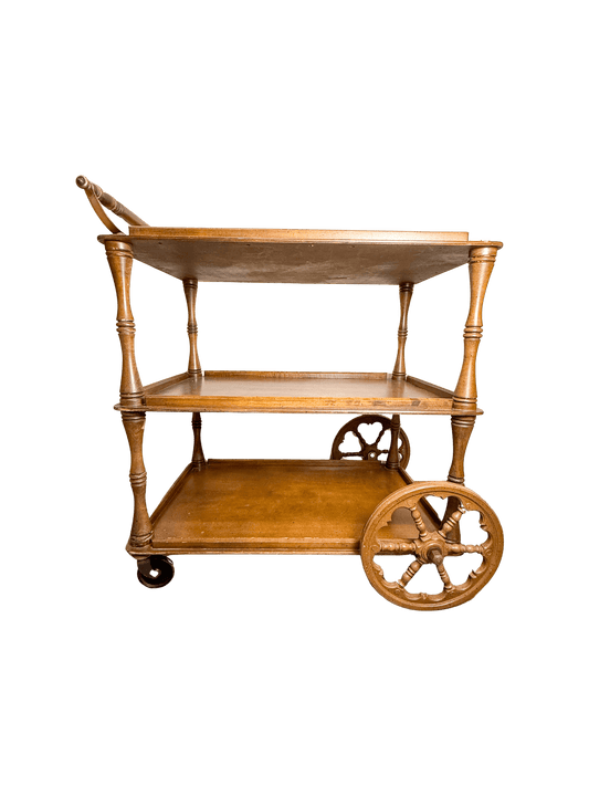 Vintage Wooden Bar Cart